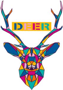 Stained glass deer