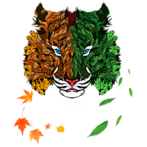 Leaf tiger head